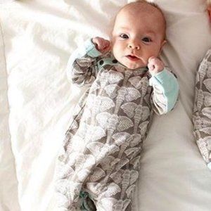 Finn + Emma Organic Safari Elephant Print Onesie